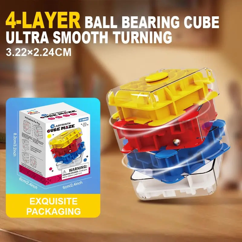 Spinning 3D Rolling Maze Cube