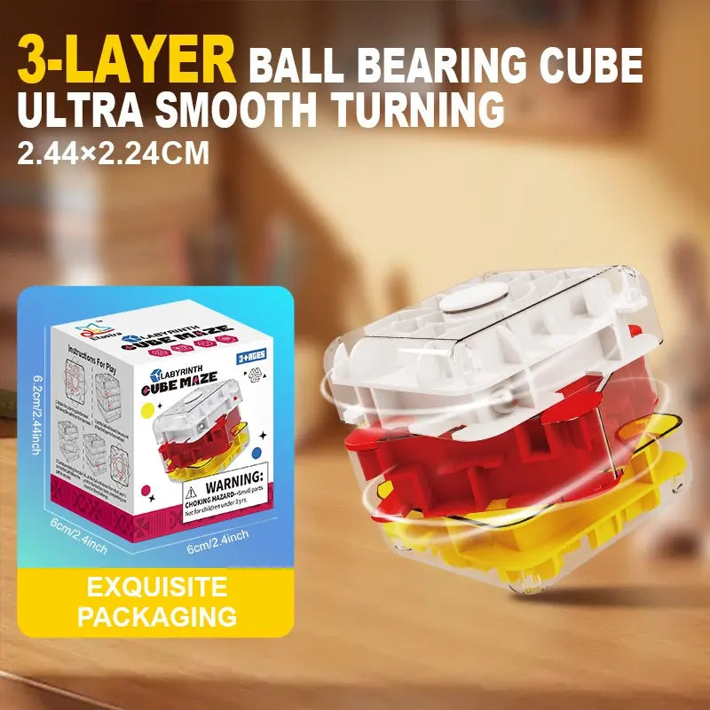 Spinning 3D Rolling Maze Cube