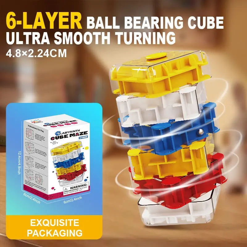 Spinning 3D Rolling Maze Cube