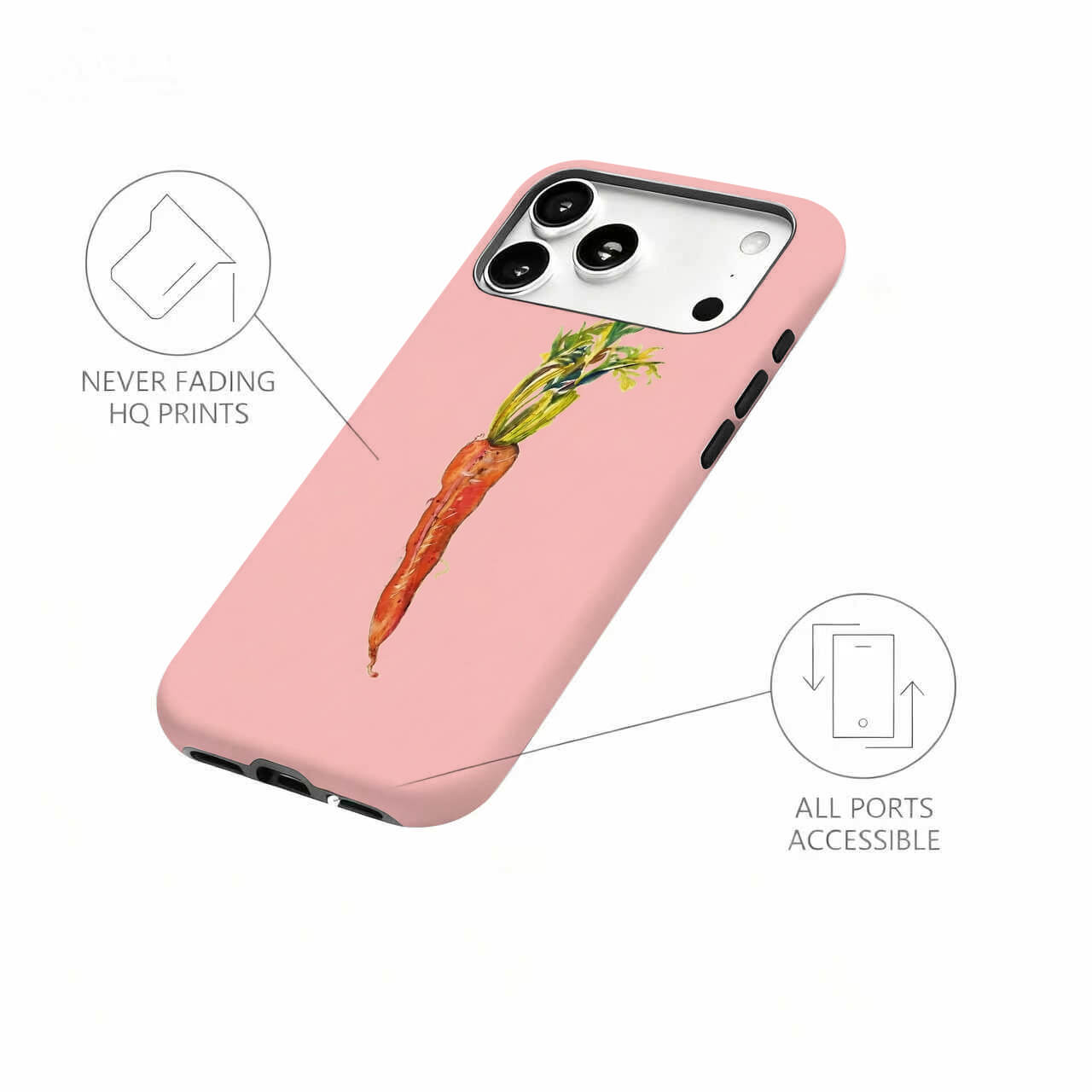 Carrot Illustration Phone Case