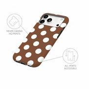 Brown Polka Dot iPhone Case