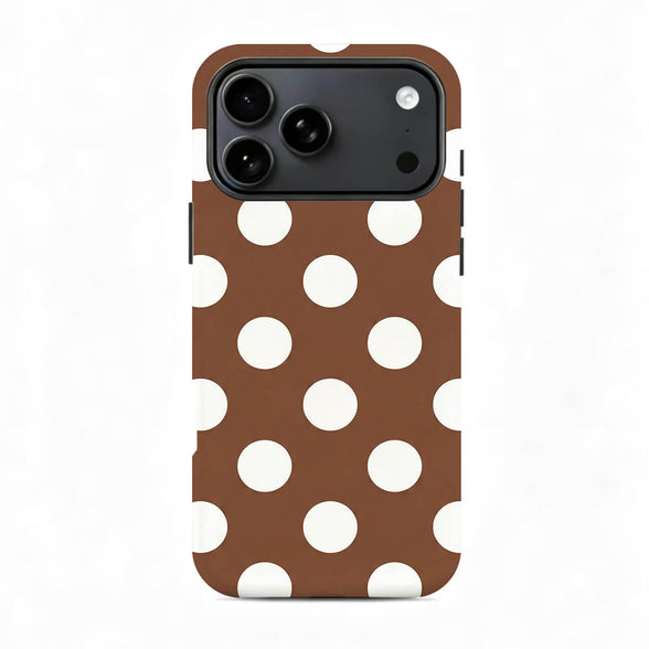 Brown Polka Dot iPhone Case