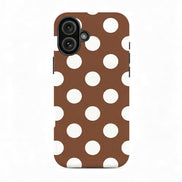 Brown Polka Dot iPhone Case