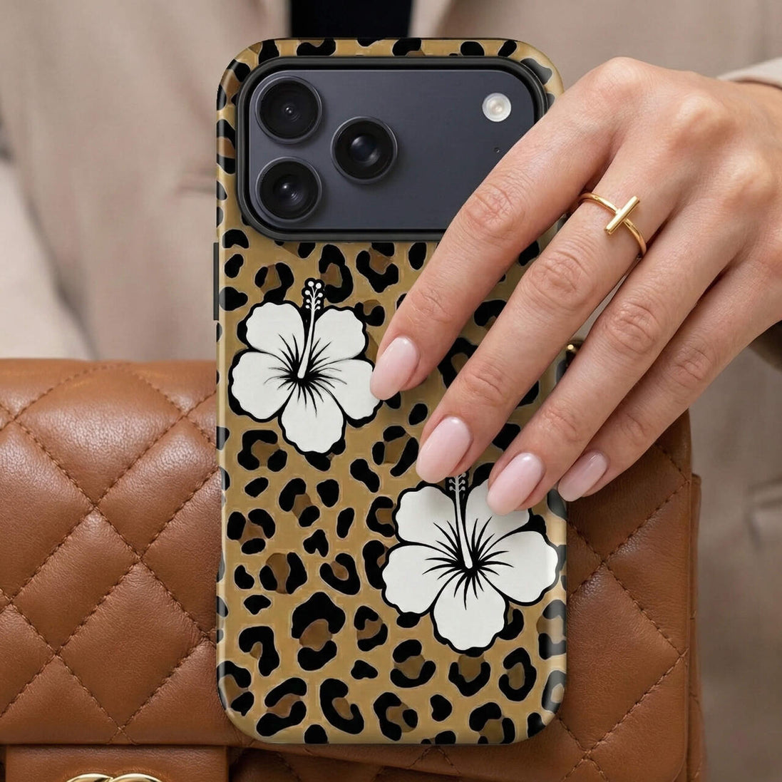 Leopard & Hibiscus Phone Case