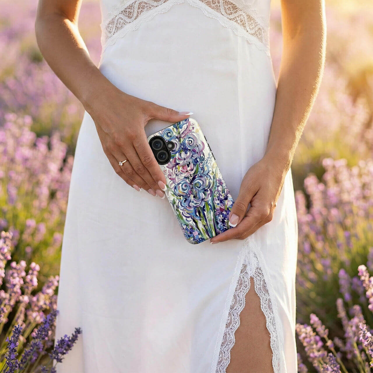 Lavender Oil Painting Phone Case