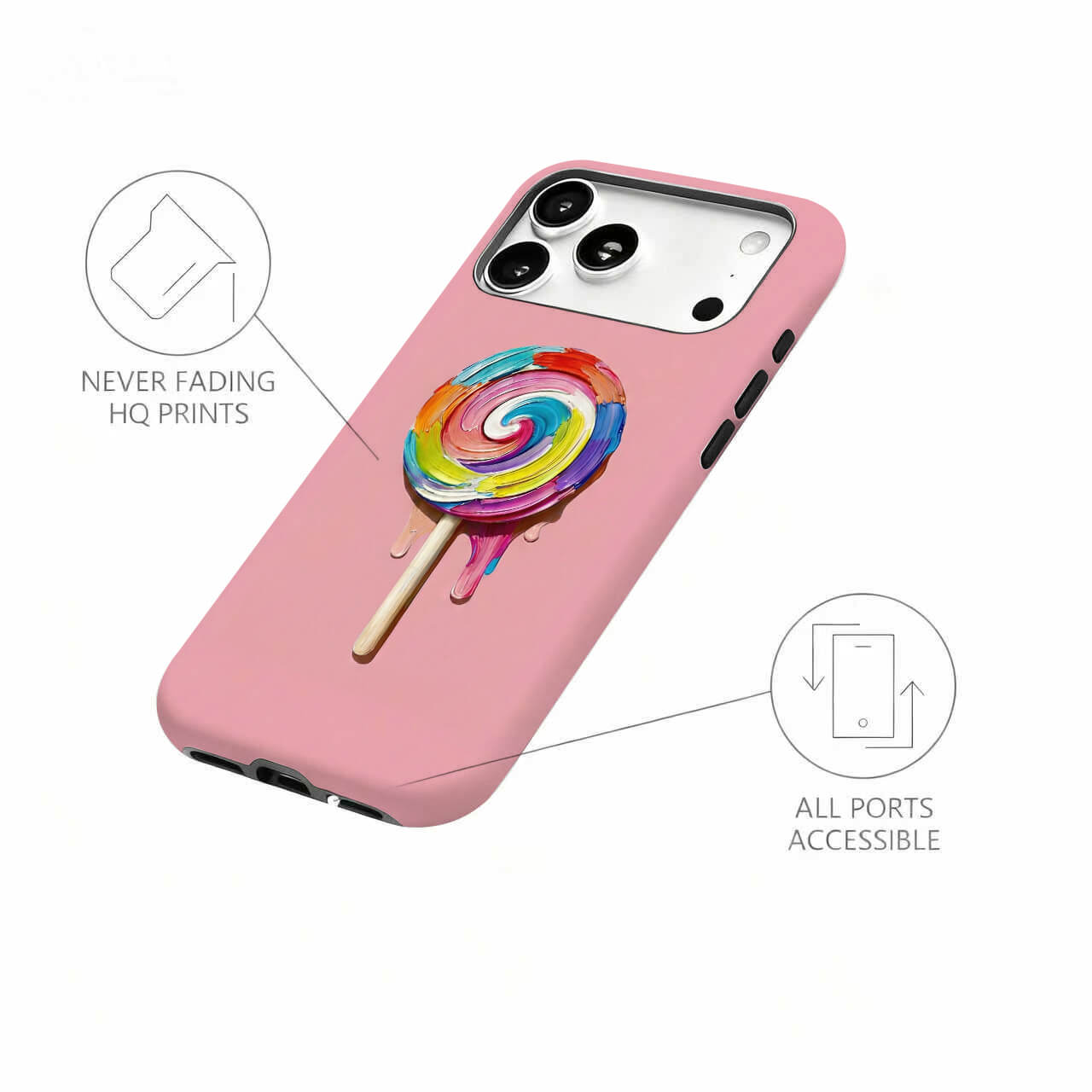 Rainbow Lollipop iPhone Case