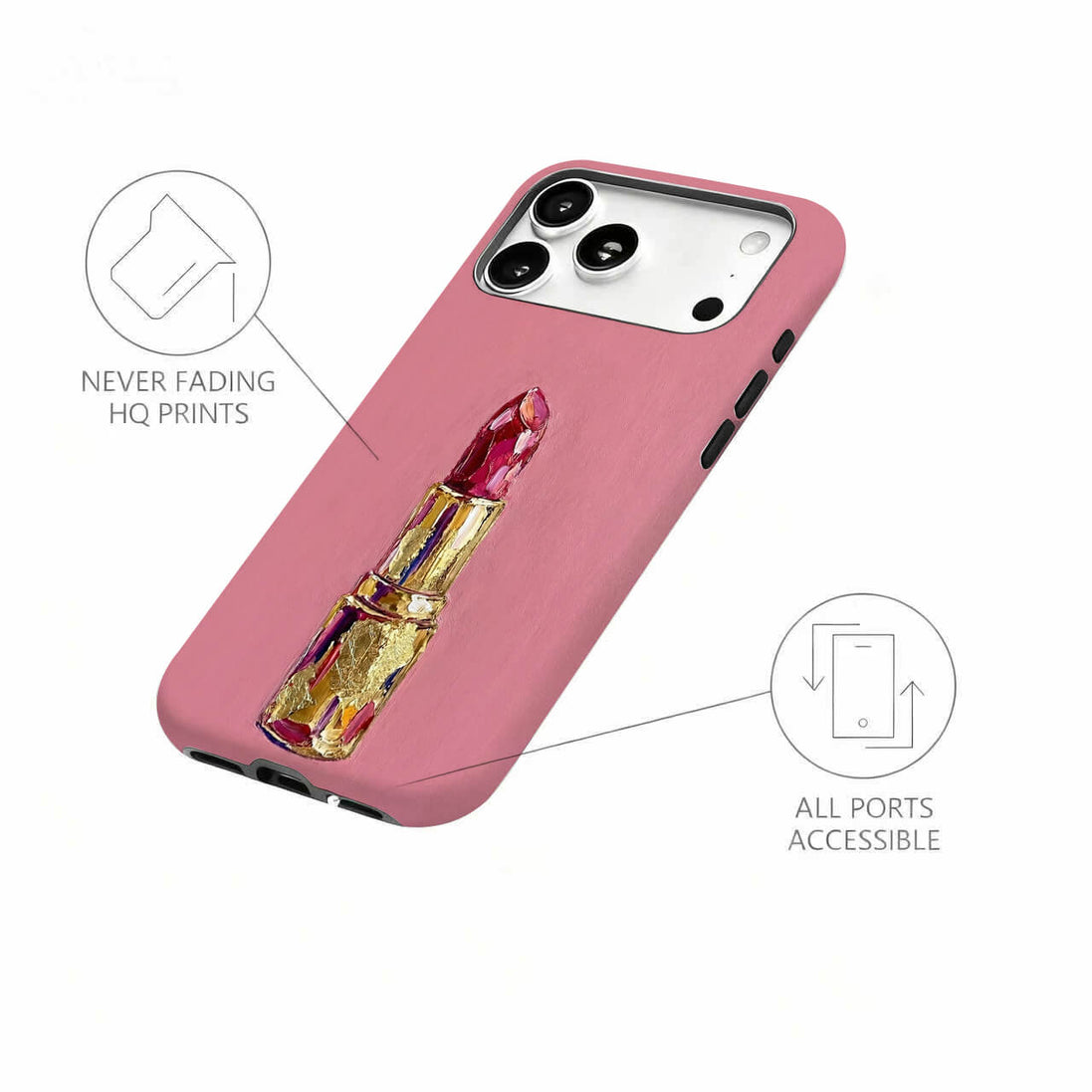Luxury Lipstick Art Phone Case