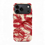 Red Kiss Print iPhone Case