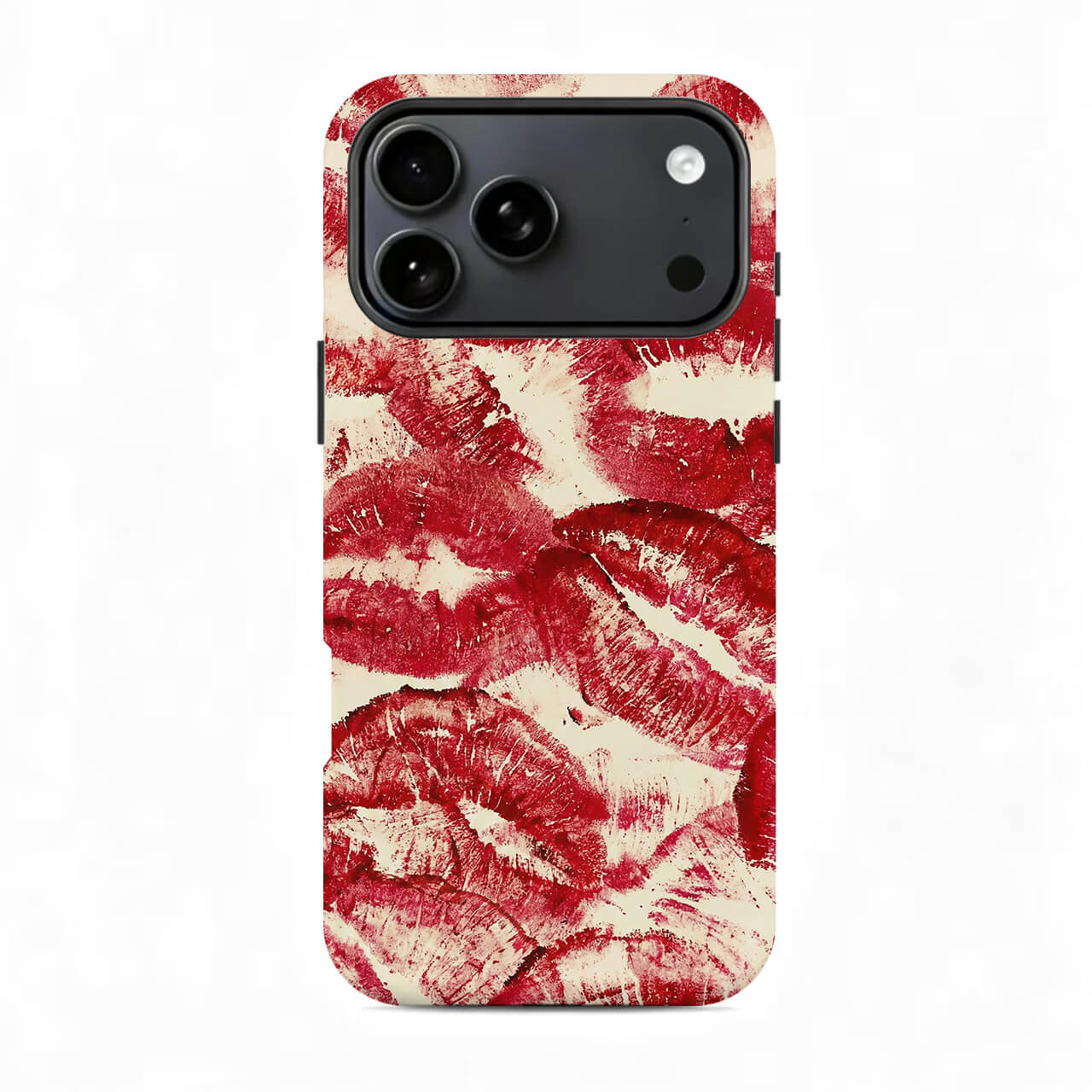 Red Kiss Print iPhone Case