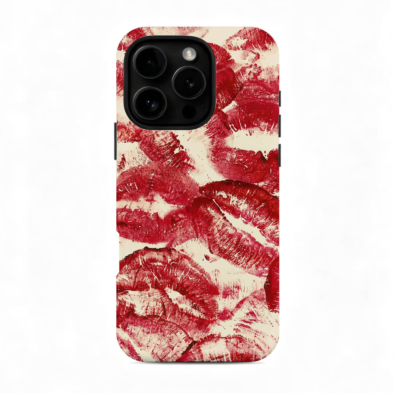 Red Kiss Print iPhone Case