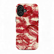 Red Kiss Print iPhone Case