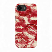Red Kiss Print iPhone Case