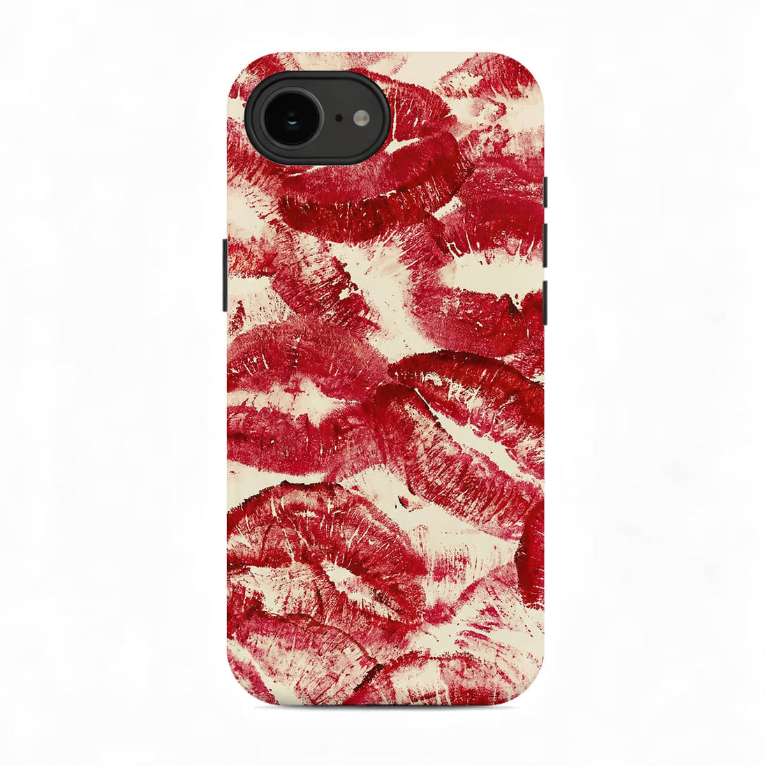 Red Kiss Print iPhone Case