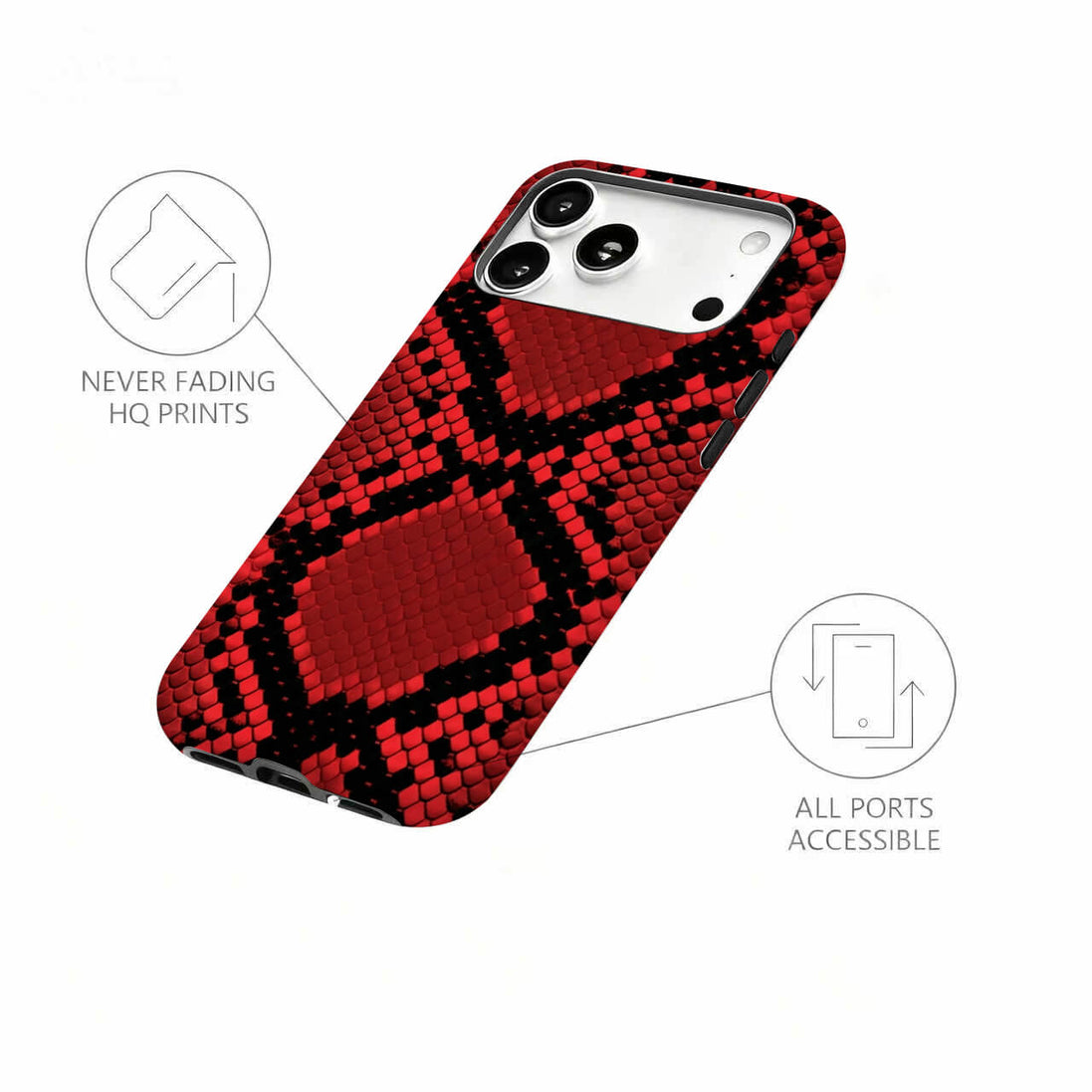 Snakeskin Print Phone Case