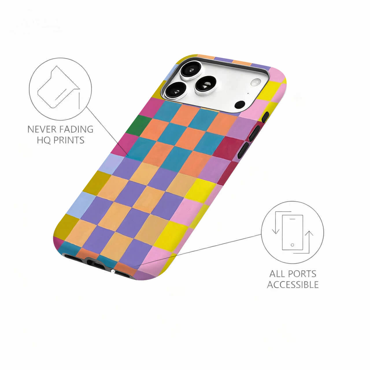 Pastel Checkerboard Phone Case