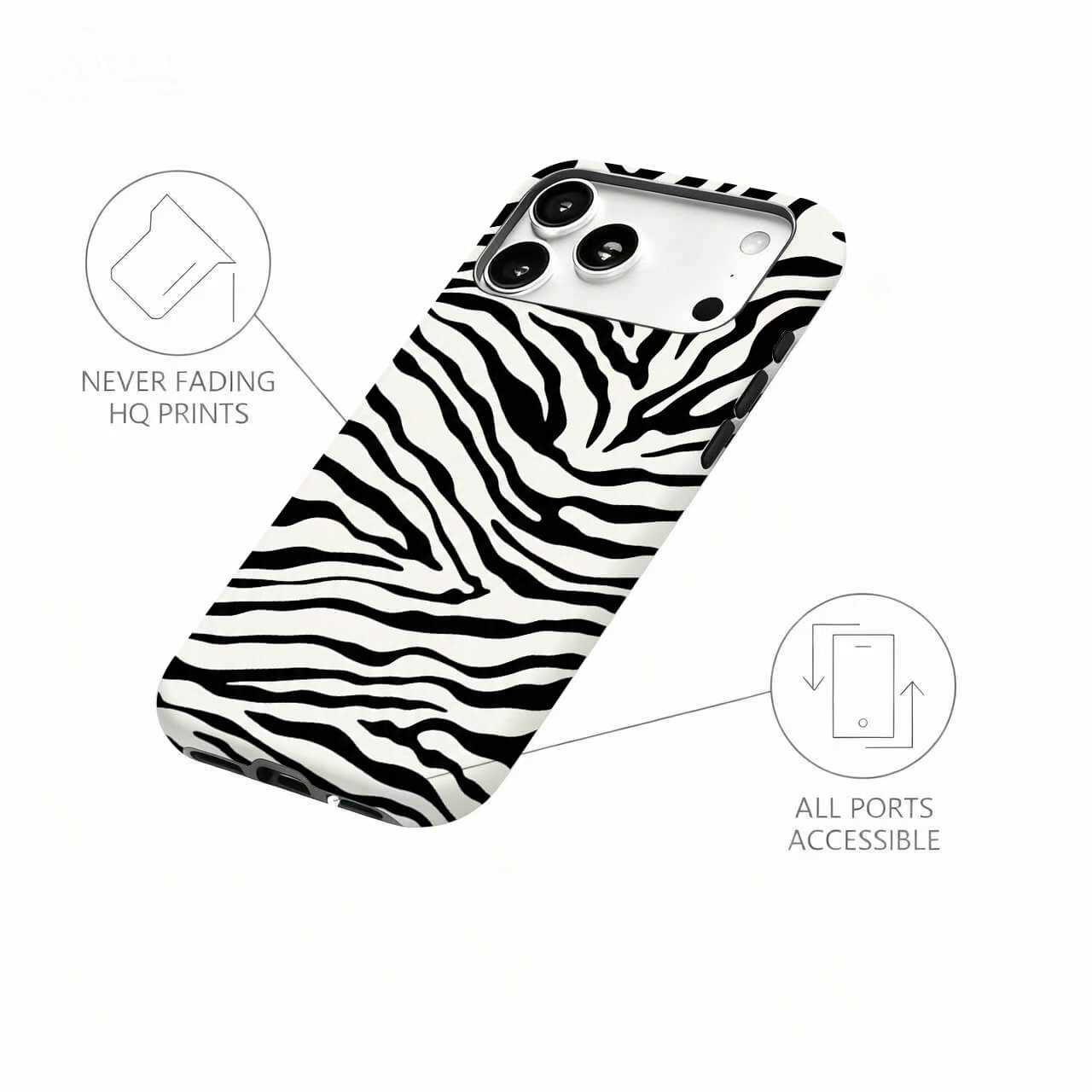 Zebra Print Phone Case